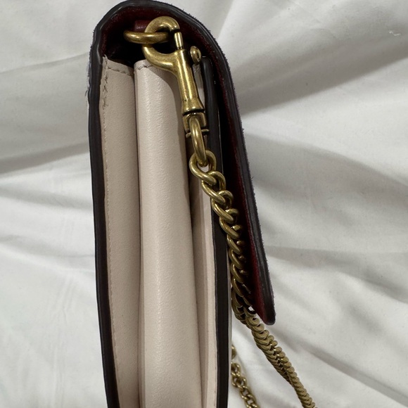 Coach Marlow Turnlock Crossbody Bag with Chain Strap with Patchwork Stripes - Picture 9 of 9